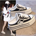 Dép Đóng Mũi Nữ Mùa Hè Mặc Mới Không Gót Nửa Hỗ Trợ Giày Vải Lười Bán Dép Nền Tảng